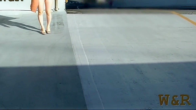 Japanese Beauty Goes Full Nude in Public Parking Lot