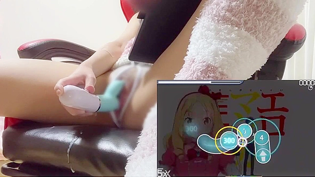 Japanese Porn ~ Gamer Girl Seduces with Music and Vibrator