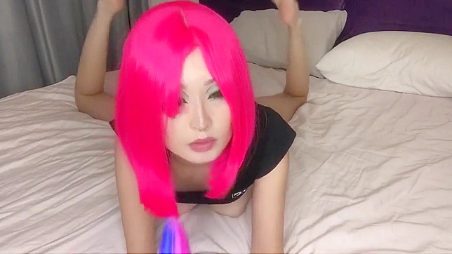 Enchanting Beauty with Monster Dildo in Japanese Porn