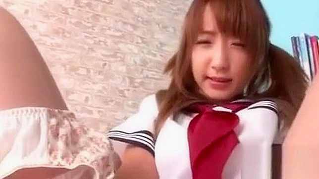 Innocent Japanese College Girl's Solo Adventure with a Massive Dildo, Cumming Hard.