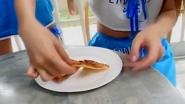 Pizza Party with Racing Queens Turns into a Wild Lunch with Cum Everywhere.