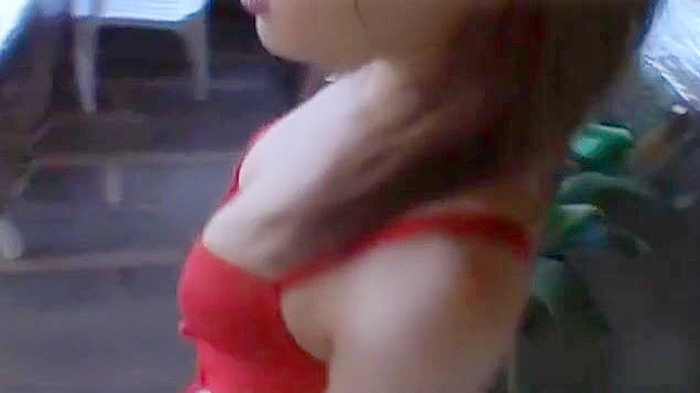 Yua Aida, a Lovely Japanese Teen, Teases in Red Lingerie, Ready for Action.