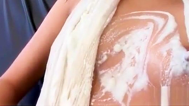 Petite Luna's Sweet Body Covered in Cream, Ready for a Sticky Gangbang Adventure.