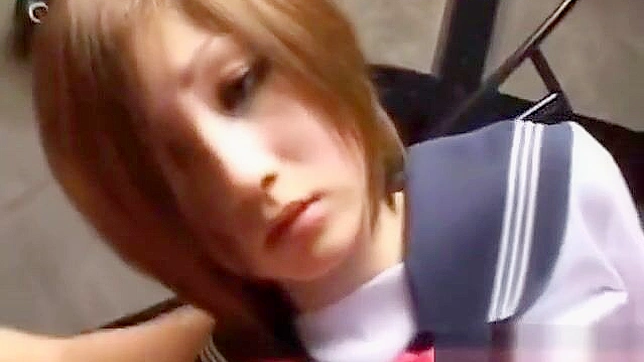 Japanese Sailor Uniform Babe Masturbates and Fucks Hard.