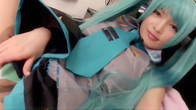 Cute Japanese Cosplayer Dressed as Hatsune Miku Gets Fucked Hard in POV.