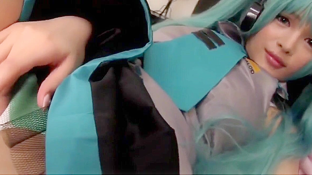 Cute Japanese Cosplayer Dressed as Hatsune Miku Gets Fucked Hard in POV.