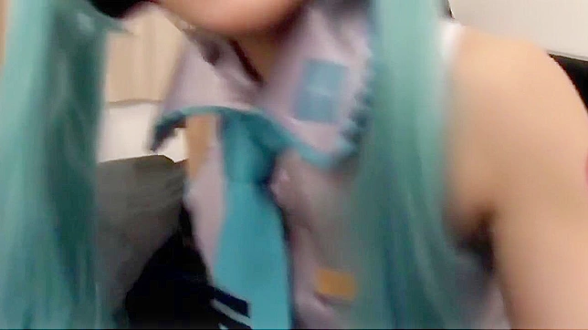 Cute Japanese Cosplayer Dressed as Hatsune Miku Gets Fucked Hard in POV.