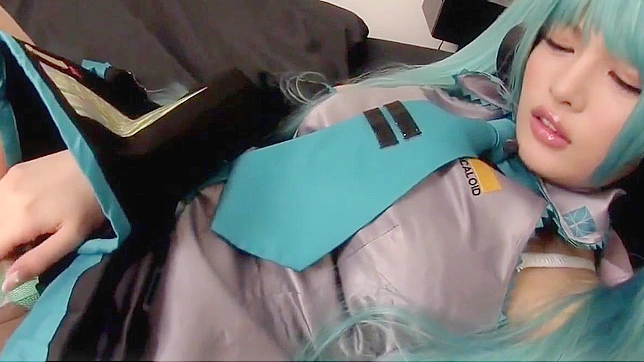 Cute Japanese Cosplayer Dressed as Hatsune Miku Gets Fucked Hard in POV.