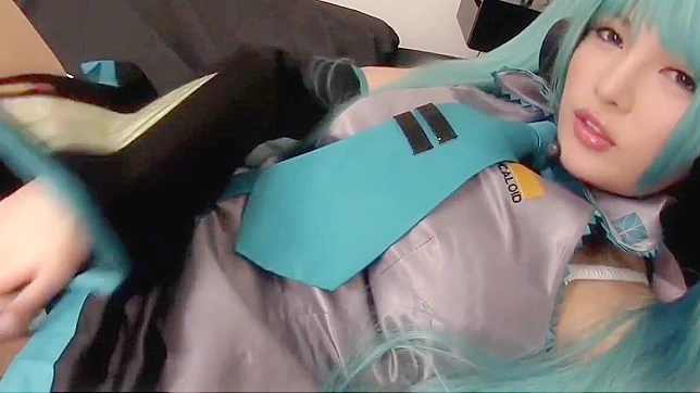 Cute Japanese Cosplayer Dressed as Hatsune Miku Gets Fucked Hard in POV.