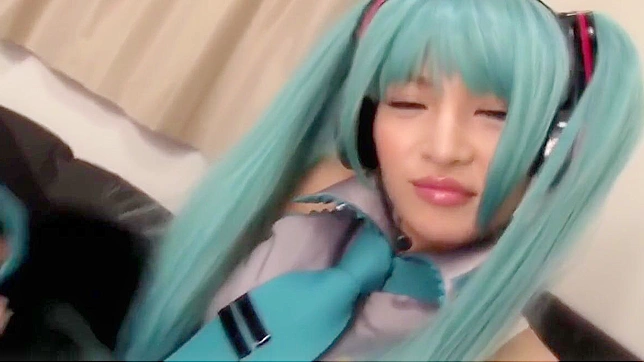 Cute Japanese Cosplayer Dressed as Hatsune Miku Gets Fucked Hard in POV.