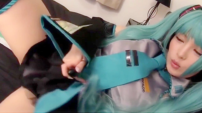 Cute Japanese Cosplayer Dressed as Hatsune Miku Gets Fucked Hard in POV.