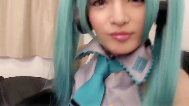 Cute Japanese Cosplayer Dressed as Hatsune Miku Gets Fucked Hard in POV.