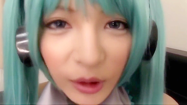 Cute Japanese Cosplayer Dressed as Hatsune Miku Gets Fucked Hard in POV.