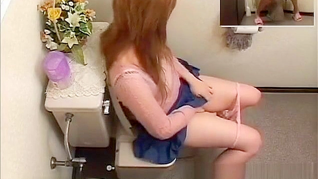 Caught Masturbating in the Toilet Room — Intense Solo Action Caught on Camera.