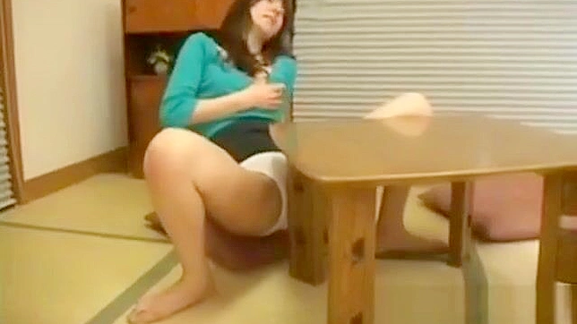 Housewife Fucks Herself on the Table - Intense Solo Action with Wild Orgasms