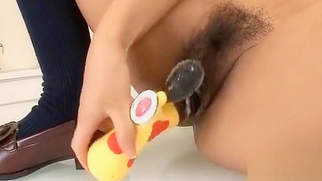 Hairy Pussy Teen Fucking Herself with a Dildo in an Intense Solo Session.