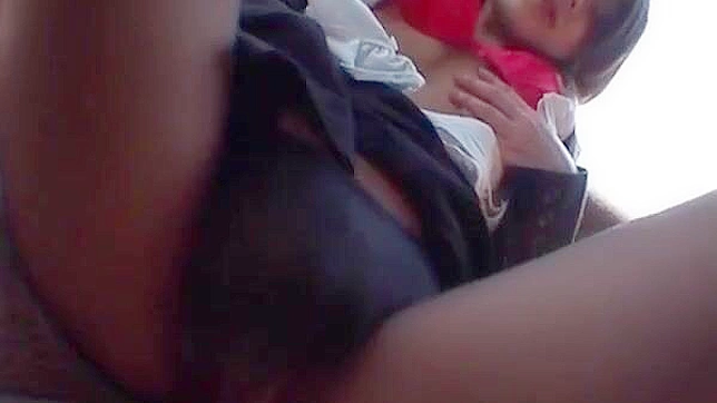 Petite Japanese Schoolgirl Pleasures Her Hungry Pussy with Wild Masturbation on the Bus.