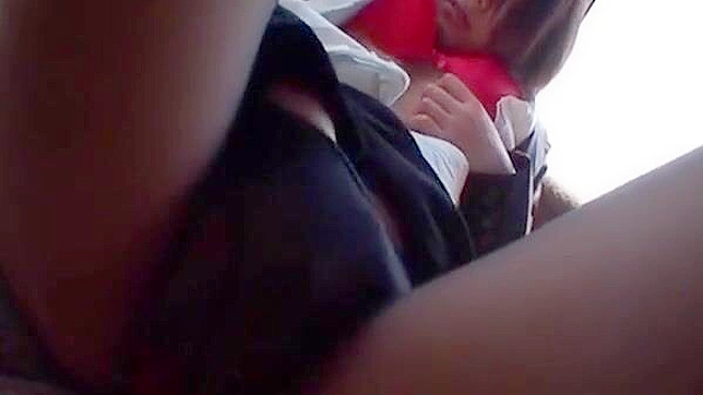 Petite Japanese Schoolgirl Pleasures Her Hungry Pussy with Wild Masturbation on the Bus.