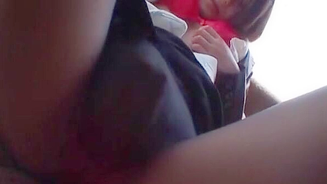 Petite Japanese Schoolgirl Pleasures Her Hungry Pussy with Wild Masturbation on the Bus.