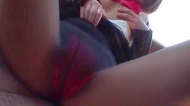 Petite Japanese Schoolgirl Pleasures Her Hungry Pussy with Wild Masturbation on the Bus.