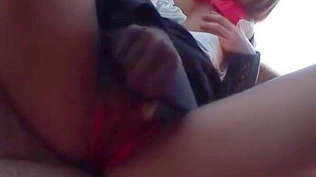 Petite Japanese Schoolgirl Pleasures Her Hungry Pussy with Wild Masturbation on the Bus.