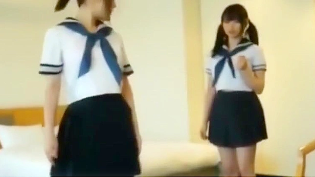 Japanese Schoolgirls in a Wild 18+ Threesome — Uncensored JAV Adventure.