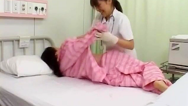 Japanese Nurse's Wild Lesbian Adventure - Social Insurance's Steamy Threesome Gangbang