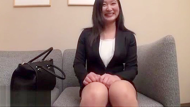 Japanese Assistant's Job Interview Leads to Wild Sex and Passionate Fucking.