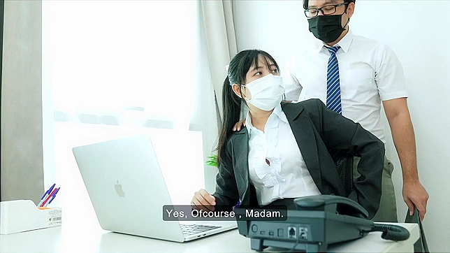 Filthy Japanese Office Bitch Giving Handjobs and Blowjobs to Whole Staff