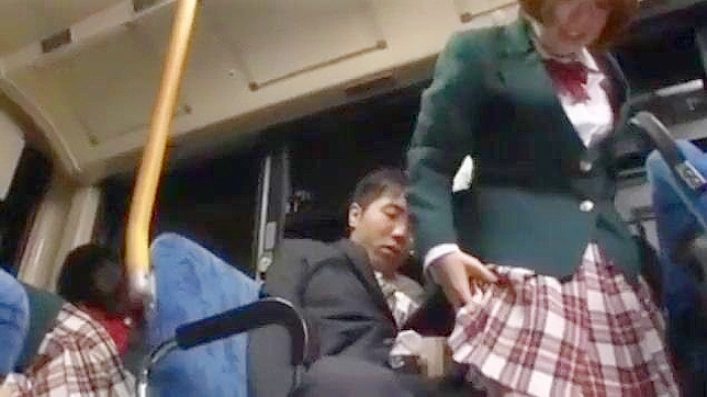 Stranger Fucks Sexy Japanese Babe Silently on a Bus Ride