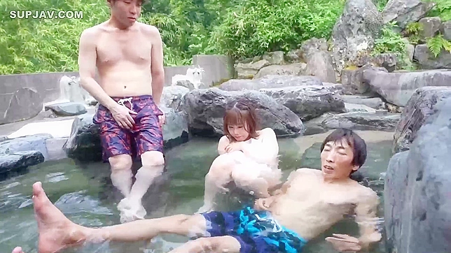 Hot Spring Orgy - Busty Japanese Babe Moans as Big Dick Fucks Her