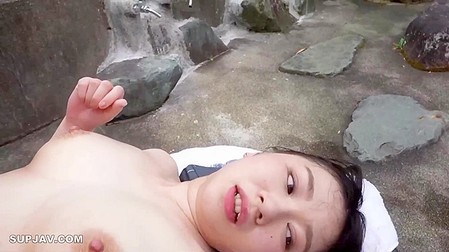 Hot Spring Surprise - Busty Japanese Babe Moans as Big Dick Fucks Her