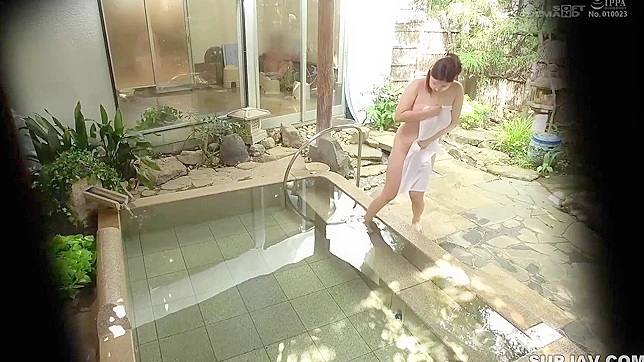 Chubby Japanese Widow in Towel Fucked Hard in All Holes by Horny Strangers