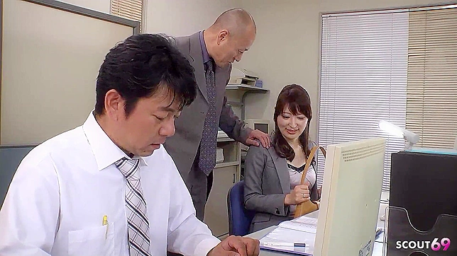 Naughty Office Slut Swallows Co-Worker's Load in Uncensored JAV Fuckfest.