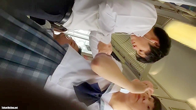 These Horny Japanese Schoolgirls Flash Their Tight Little Asses!