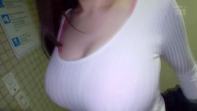 She Moans Deeply Sucking His Huge Pulsating Cock In Public Shithole