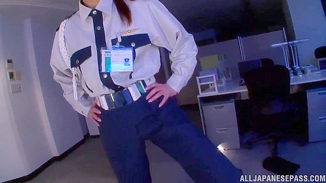 Hot Japanese Cop Gives Footjob to Burglar During Seductive Arrest