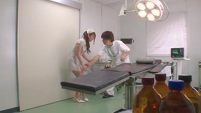 Nurse Yuna Shiina Slips Off Pantyhose for a Sexy Bathroom Break