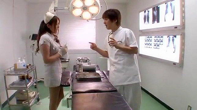 Nurse Yuna Shiina Slips Off Pantyhose for a Sexy Bathroom Break