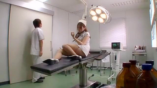 Nurse Yuna Shiina Slips Off Pantyhose for a Sexy Bathroom Break