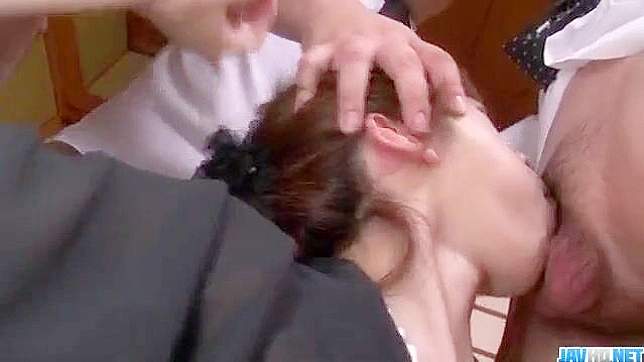 Kanon Hanai Devours Two CocksWith Rough Passion