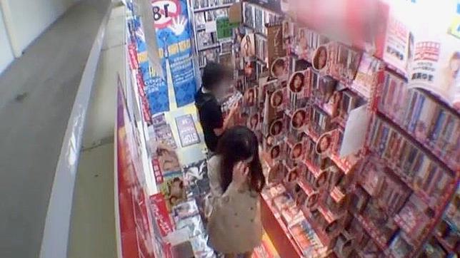 Perverted Asian Babe Visits Sex Shop in Just a Thong and Bra
