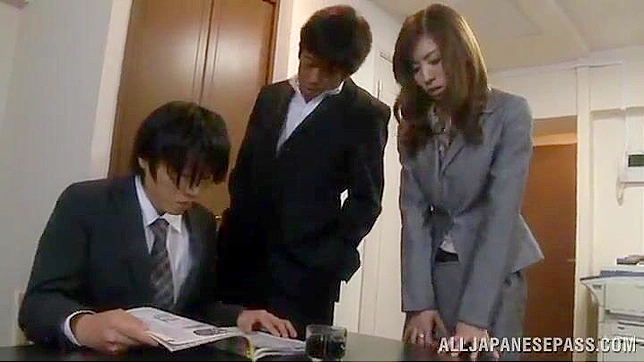 NaughtySecretary Yuri Ashina Fucks Hard in theOffice withHer CoatOn