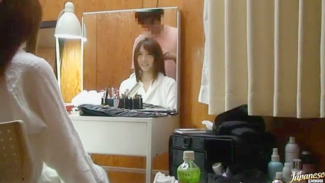 Naughty Hairdresser Pounds Sexy Japanese Babe on the Couch