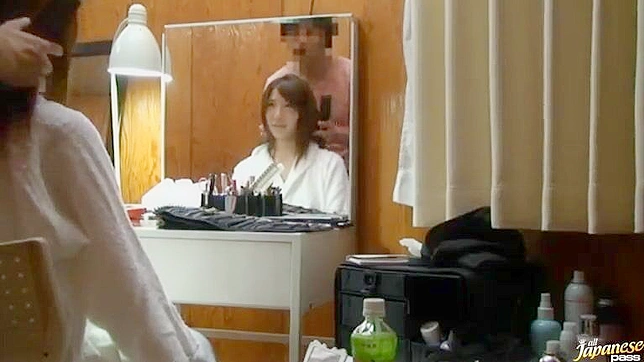 Naughty Hairdresser Pounds Sexy Japanese Babe on the Couch