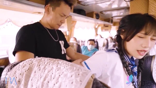 Taiwanese Beauty Fucks Stranger on Bus, Showing Off Big Tits