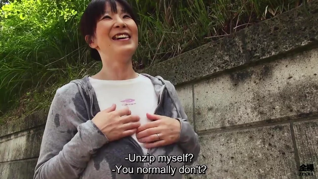 Sweaty Older Japanese Woman with Huge Tits Squirms on My Feet in Wild Foot Worship