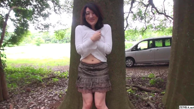 Wild Japanese MILF With Bolt-Ons Gets Public Car Sex Then Wild Forest Fuck
