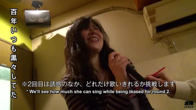 Hairy Japanese Wife Sings Karaoke in Love Hotel Then Takes a Thick Dick Fucking Hard