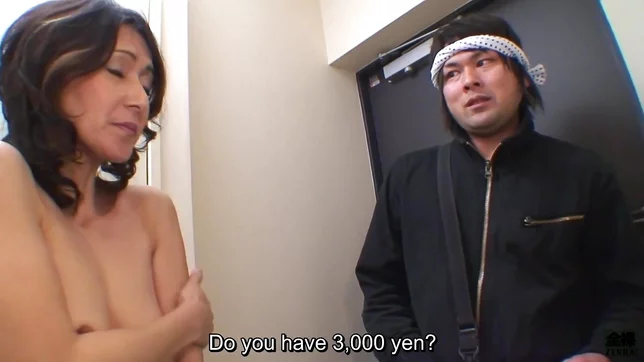 Japanese MILF Opens Door Naked for Deliveryman and Gets Ridden Hard